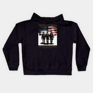 Proud To Serve, Proud To Return: Veterans for Life Kids Hoodie